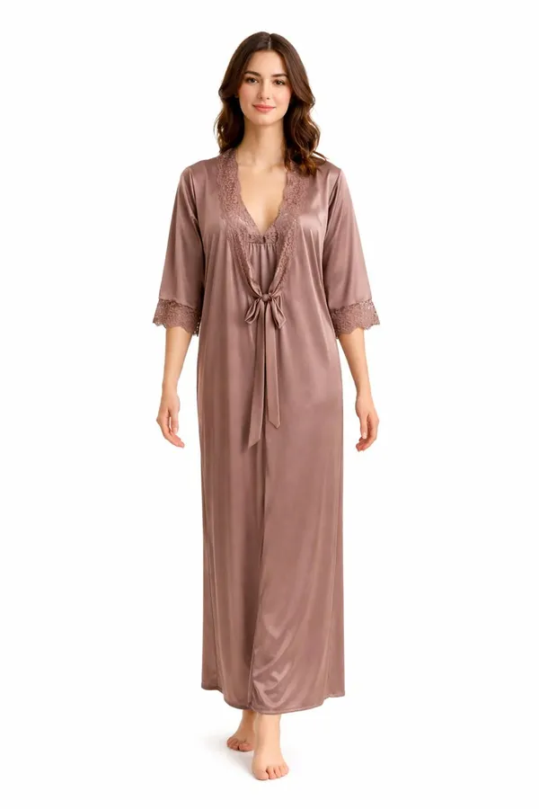 Women_Satin_Nighty_with_Robe_Set_|_Soft_Silk_Night_Dress_for_Women_|_Lace_Trim_Sleepwear_|_Bridal_Honeymoon_Nightwear_|