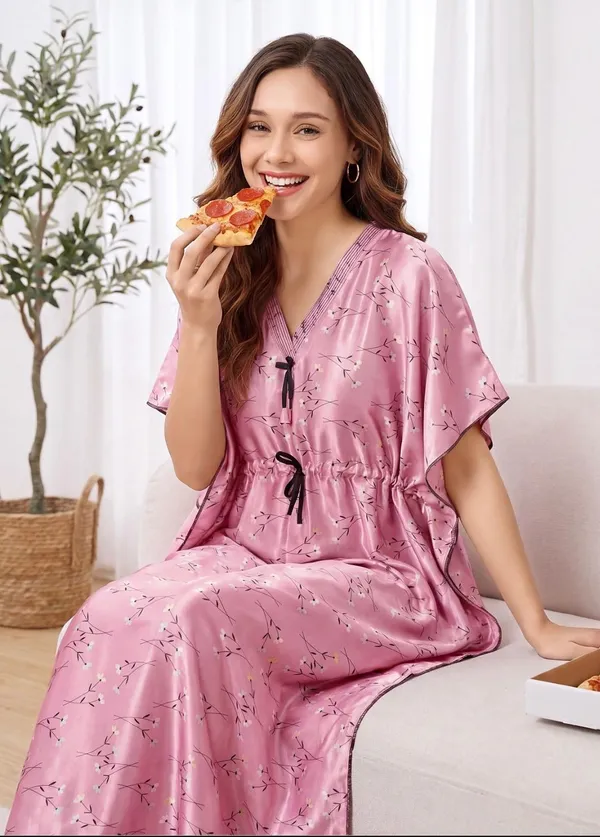 Women_S_Italian_Satin_Kaftan_Nightgown_Floral_Print_V_Neck_Lounge_Dress_With_Adjustable_Drawstring_Waist_Loose_Fit_Sleepwear_House_Dress_Free_Size