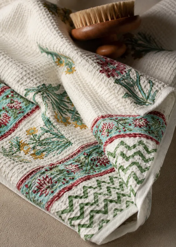 Wildflower_Premium_Waffle_Cotton_Towel_Set_of_3_|_1_Bath_Towel_&_2_Hand_Towels