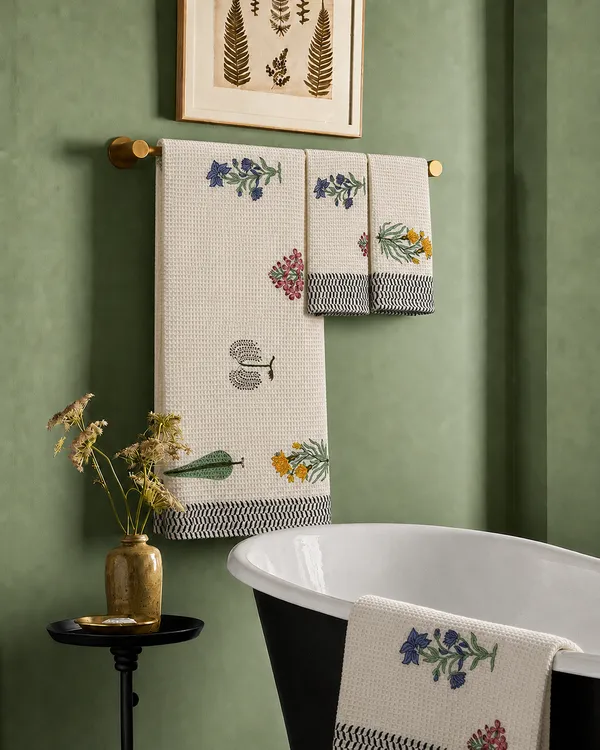 Bellflower_Premium_Waffle_Cotton_Towel_Set_of_3_|_1_Bath_Towel_&_2_Hand_Towels