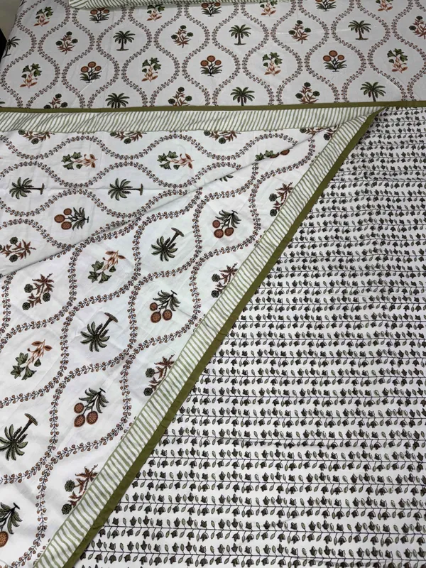 Palm_&_Floral_Premium_Cotton_Comforter_Set_with_Bedsheet_–_4_PC_Double_Bed_Set