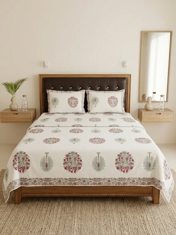 Pink_Floral_Cotton_Comforter_Set_with_Bedsheet_–_4_PC_Double_Bed