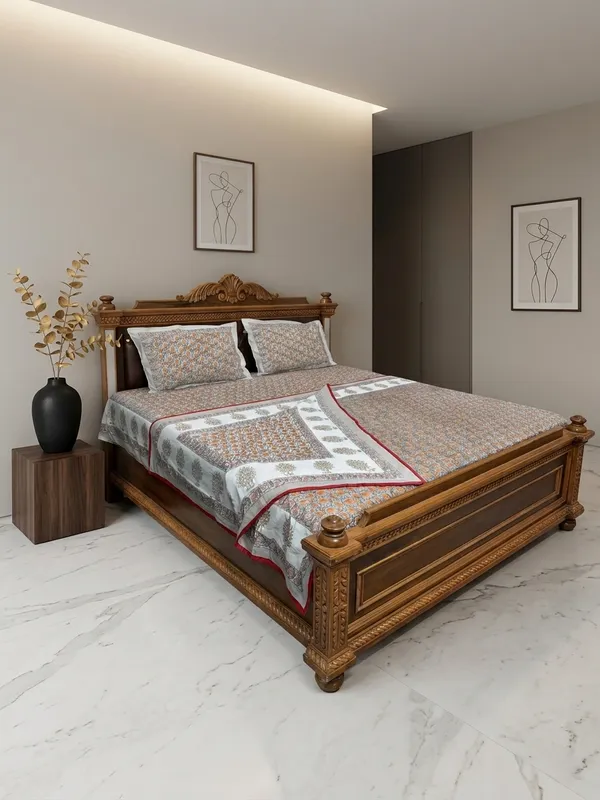 Terracotta_Floral_Cotton_Comforter_Set_with_Bedsheet_–_4_PC_Double_Bed
