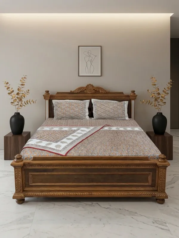 Terracotta_Floral_Cotton_Comforter_Set_with_Bedsheet_–_4_PC_Double_Bed