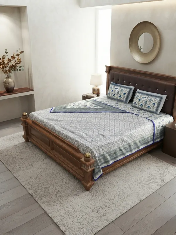 Blue_&_White_Floral_Cotton_Comforter_Set_with_Bedsheet_–_4_PC_Double_Bed