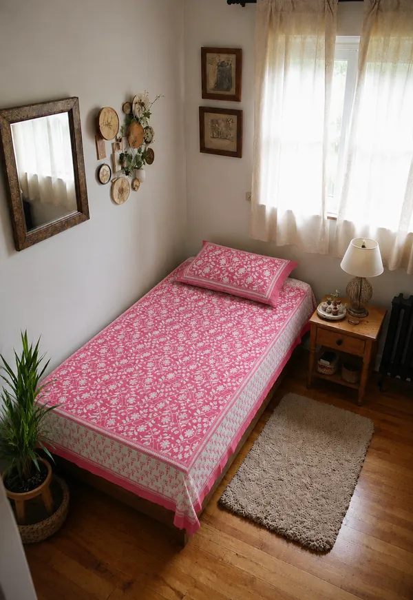 Elegant_Pink_Floral_Printed_Single_Bedsheet_with_Pillow_Cover_|_60_×_90_Inches_|_Soft_Floral_Pattern_Bedsheet