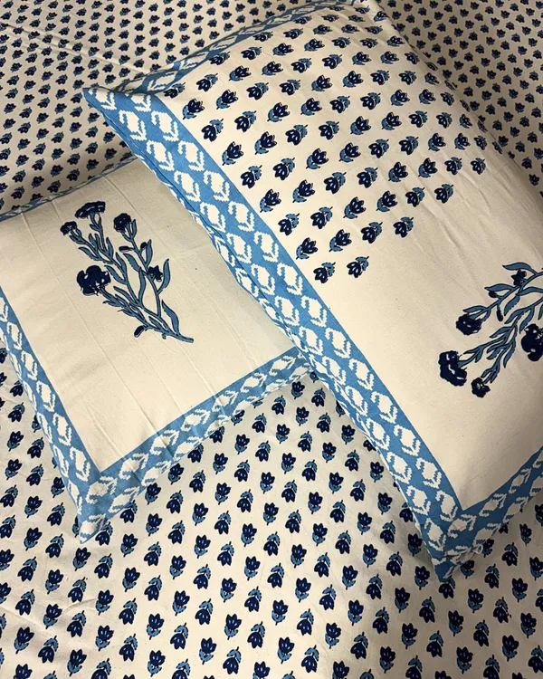 Blue_Floral_Printed_Cotton_Bedsheet_Set_with_2_Pillow_Covers_|_Elegant_Handblock_Style_Bedding_Set