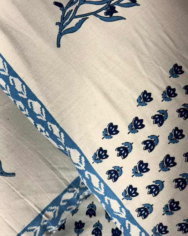 Blue_Floral_Printed_Cotton_Bedsheet_Set_with_2_Pillow_Covers_|_Elegant_Handblock_Style_Bedding_Set