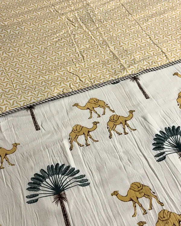 Desert_Palm_&_Camel_Print_Double_Bed_AC_Dohar_|_Lightweight_Reversible_Cotton_Summer_Blanket