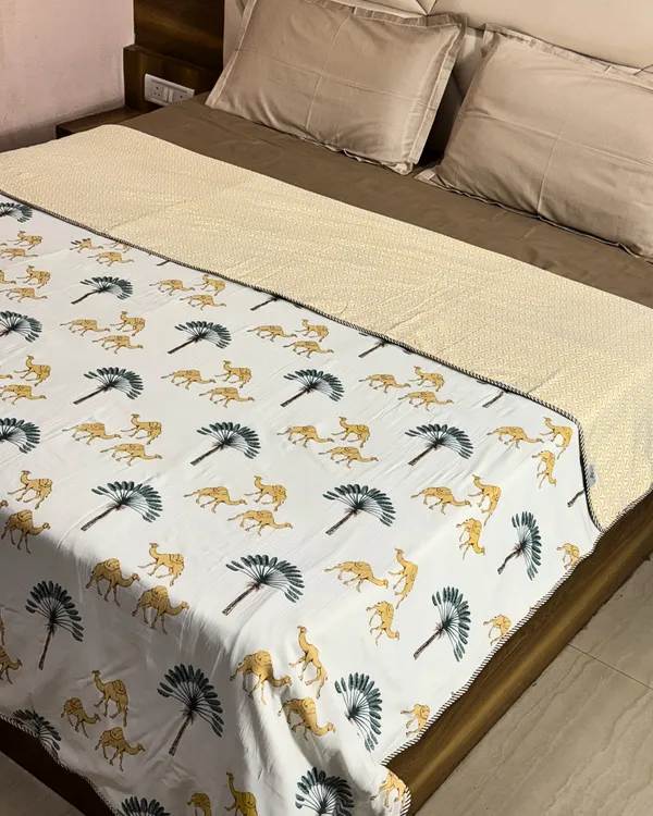 Desert_Palm_&_Camel_Print_Double_Bed_AC_Dohar_|_Lightweight_Reversible_Cotton_Summer_Blanket