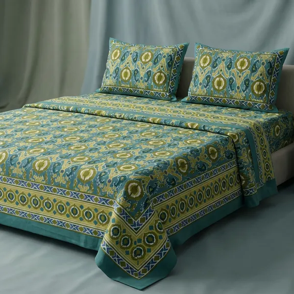 Maharaja_Royal_Ikat_Elegance_Pure_Cotton_King_Size_Bedsheet_And_Two_Pillow_Covers_(120X120_Inches)