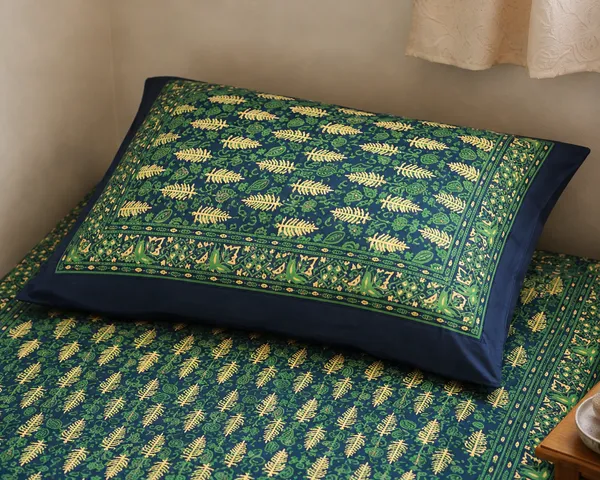 Green_Traditional_Paisley_Single_Bedsheet_with_Pillow_Cover_|_60_×_90_Inches_|_Elegant_Printed_Cotton_Bedsheet