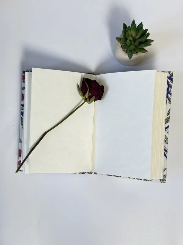 Handmade_Cotton_Fabric_Cover_Diary_with_Floral_Vine_Print_|_Eco-Friendly_Handmade_Paper_Notebook_|_Sustainable_Journal