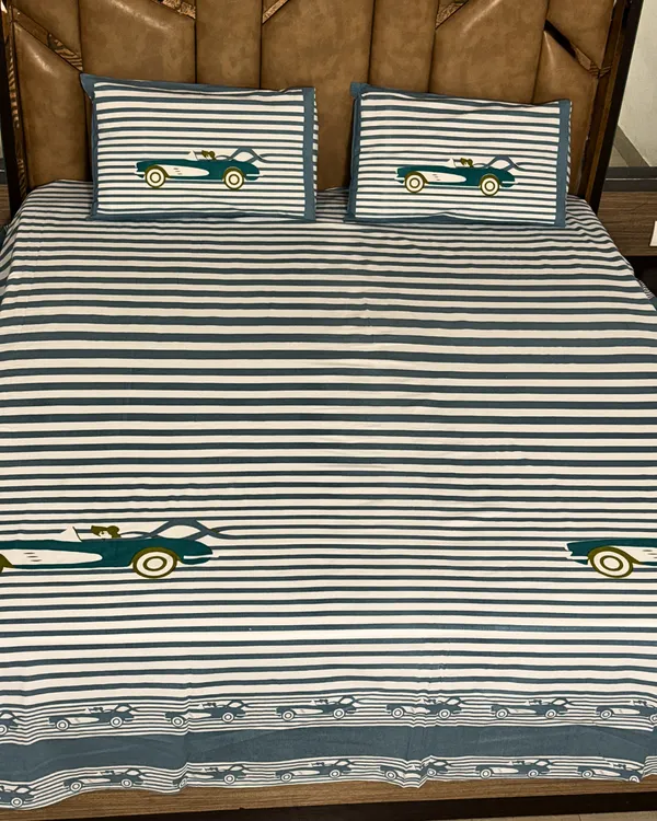 Jaipur_Vintage_Drive_custom_biggest_King_Xxl_Bedsheet_And_Two_Pillow_Covers_120X120