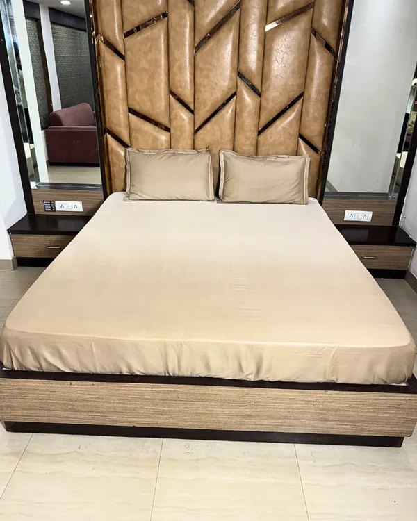 Luxury_Beige_Solid_Bedsheet_Set_with_2_Pillow_Covers_–_Soft_Elegant_Bedding_for_Bedroom