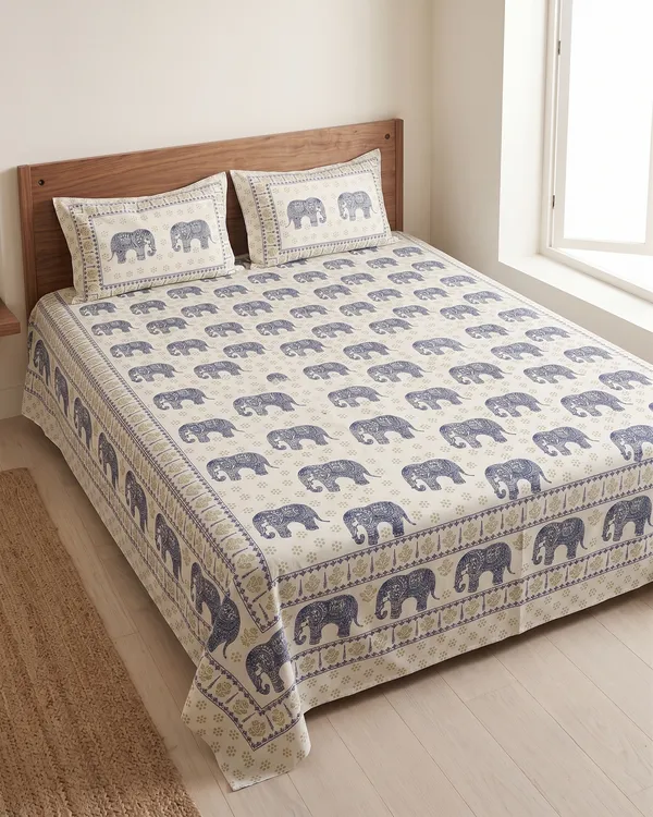 Premium_Cotton_Elephant_Print_Double_Bedsheet_with_2_Pillow_Covers_–_Ethnic_Handblock_Style_Soft_Breathable_Bed_Sheet_Set_for_Queen_&_King_Size_Beds