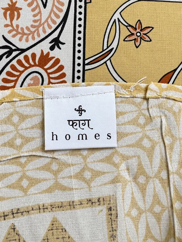 Mustard_Floral_Traditional_Print_Single_Bedsheet_with_1_Pillow_Cover