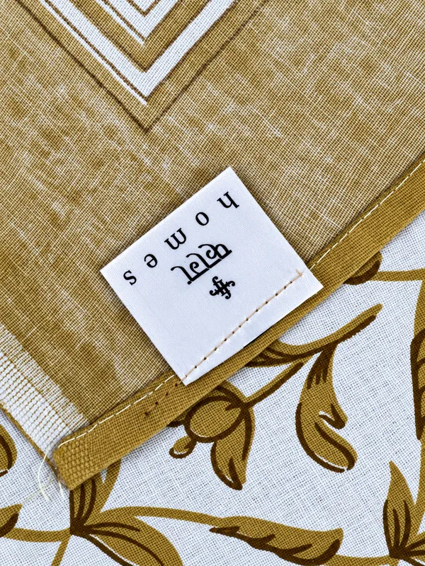 Mustard_Yellow_Geometric_Floral_Print_Single_Bedsheet_with_1_Pillow_Cover