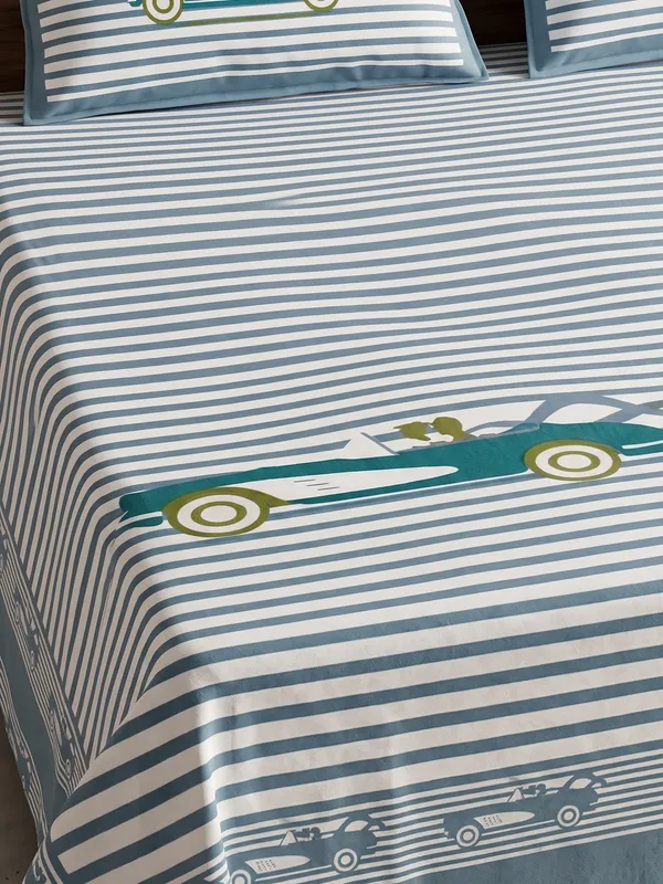 Jaipur_Vintage_Drive_custom_biggest_King_Xxl_Bedsheet_And_Two_Pillow_Covers_120X120