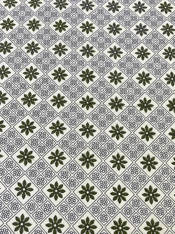 Olive_Green_Botanical_Floral_Print_Single_Bedsheet_with_1_Pillow_Cover