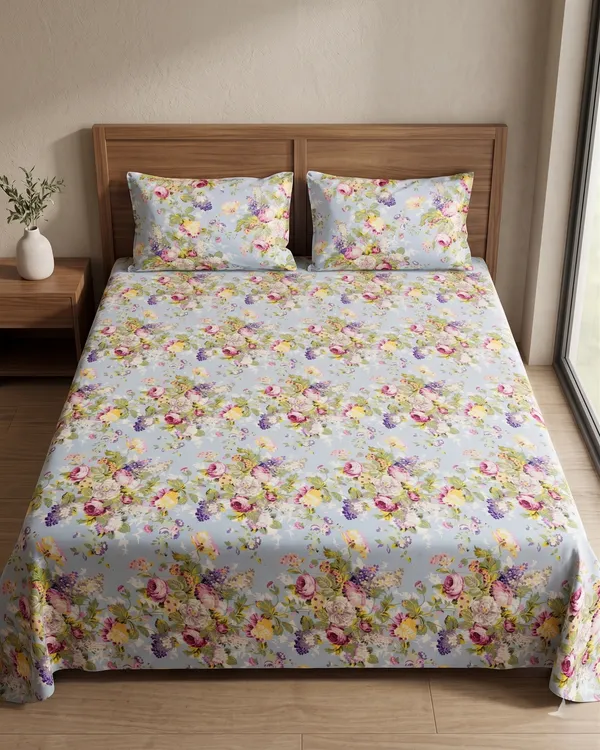 Rang_Rajmahal_Blue_Booti_Pure_Cotton_King_Size_Bedsheet_And_Two_Pillow_Covers_90X108