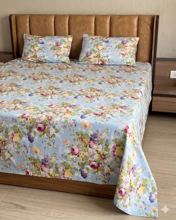 Rang_Rajmahal_Blue_Booti_Pure_Cotton_King_Size_Bedsheet_And_Two_Pillow_Covers_90X108