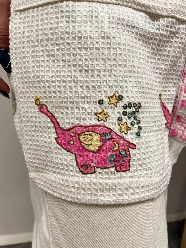 Pink_Elephant_Hand_Block_Print_Kids_Bathrobe
