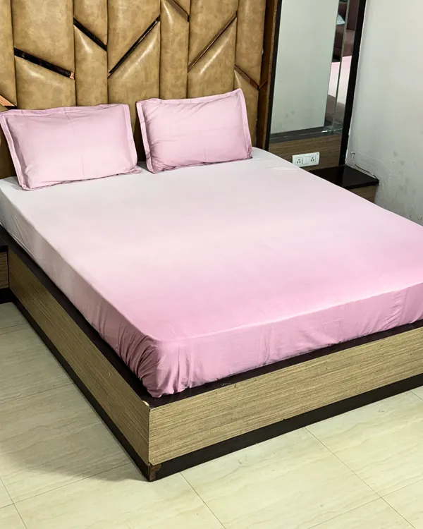 Premium_Blush_Pink_Bedsheet_Set_with_2_Pillow_Covers_|_Soft_Solid_Color_Bedding_Set_for_Bedroom