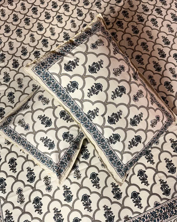 Premium_Cotton_Floral_Print_Double_Bedsheet_with_2_Pillow_Covers_–_Elegant_Handblock_Style_White_&_Blue_Bed_Sheet_Set_for_Queen_&_King_Size_Beds