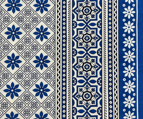 Royal_Blue_Floral_Geometric_Print_Single_Bedsheet_with_1_Pillow_Cover