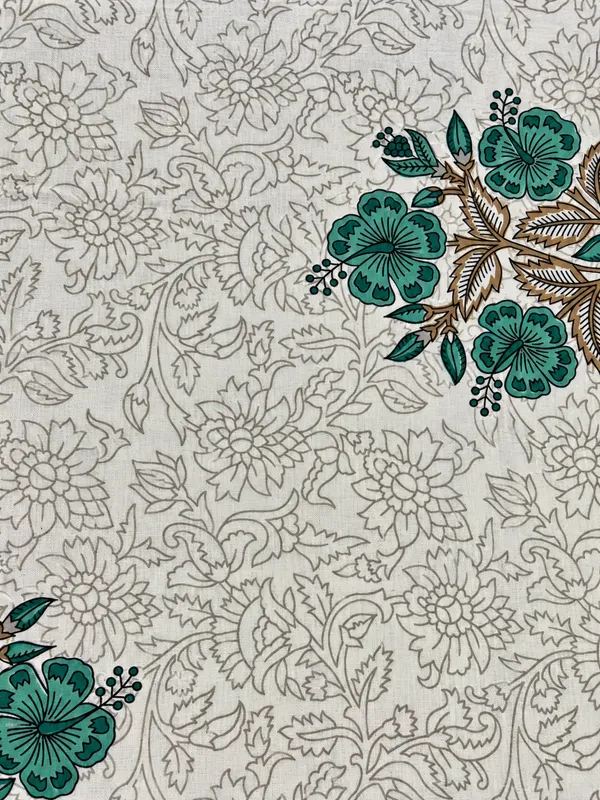 Teal_Floral_Cotton_Single_Bedsheet_with_1_Pillow_Cover