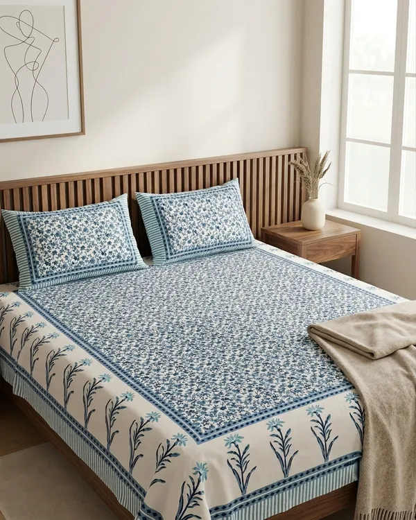 Jaipur_Indigo_Vana_Queen_Size_Bedsheet_And_Two_Pillow_Covers_90_X_100