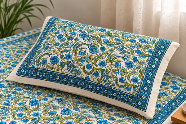 Blue_Floral_Paisley_Printed_Single_Bedsheet_with_Pillow_Cover_–_60×90_Inches