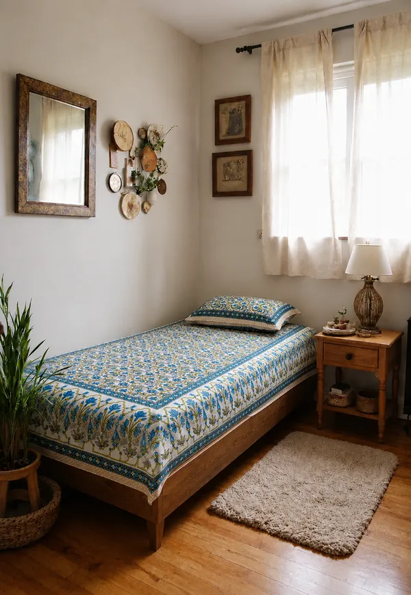 Blue_Floral_Paisley_Printed_Single_Bedsheet_with_Pillow_Cover_–_60×90_Inches
