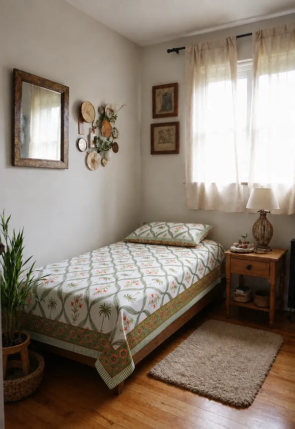 Floral_Printed_100%_Cotton_Single_Bedsheet_�_60�90_Inches