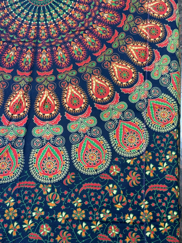 Multicolor_Mandala_Printed_Single_Bedsheet_with_Pillow_Cover_|_60_×_90_Inches_|_Bohemian_Ethnic_Floral_Bedsheet