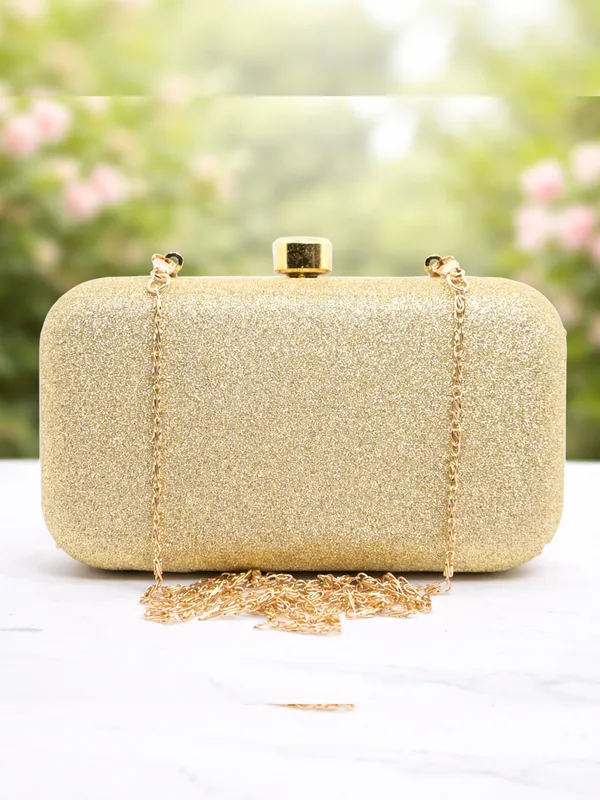 Yellow_Polyurethane_Clutch_For_Women