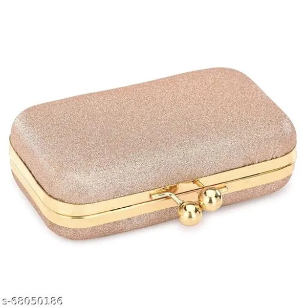 Beige_Polyurethane_Clutch_For_Women