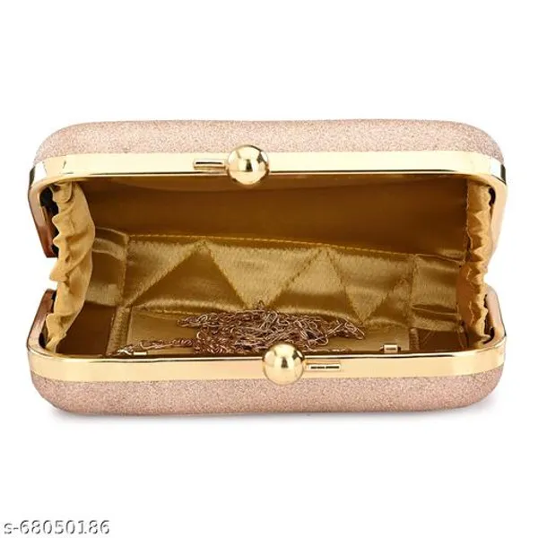 Beige_Polyurethane_Clutch_For_Women