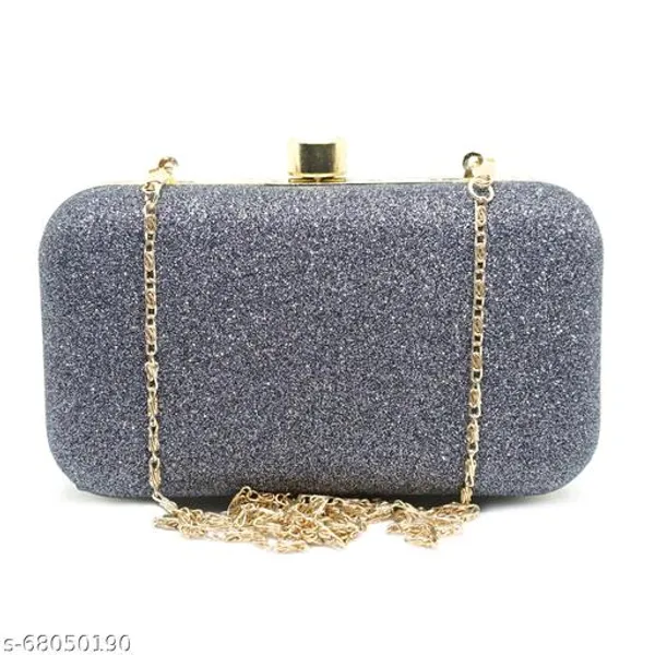 Grey_Polyurethane_Clutch_For_Women