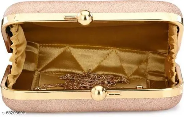 Peach_Polyurethane_Clutch_For_Women