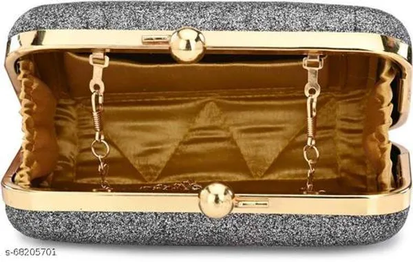 Grey_Polyurethane_Clutch_For_Women