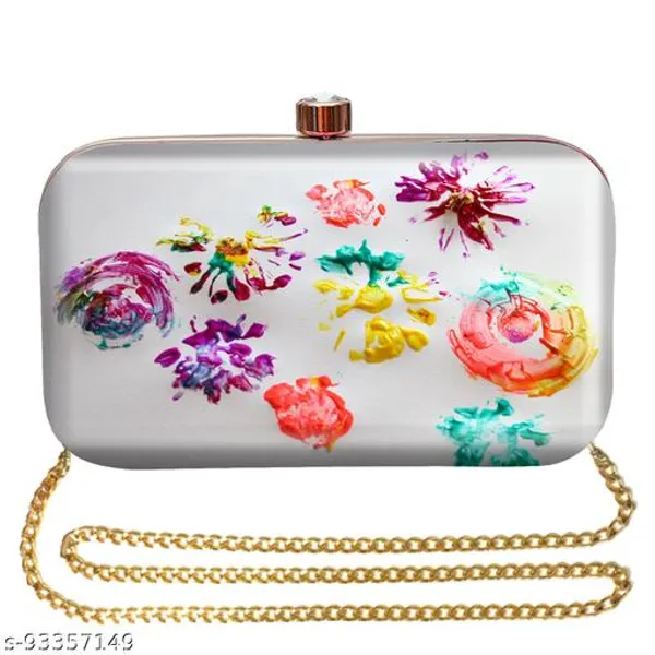 White_Polyurethane_Clutch_For_Women