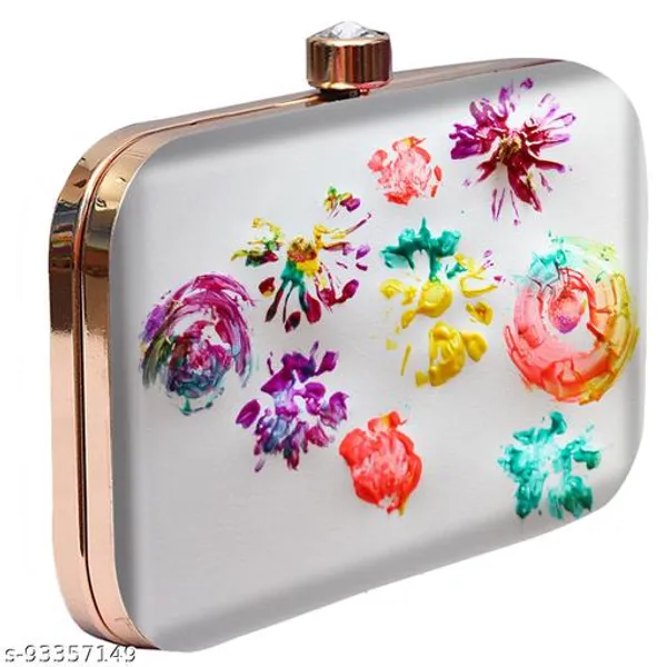 White_Polyurethane_Clutch_For_Women