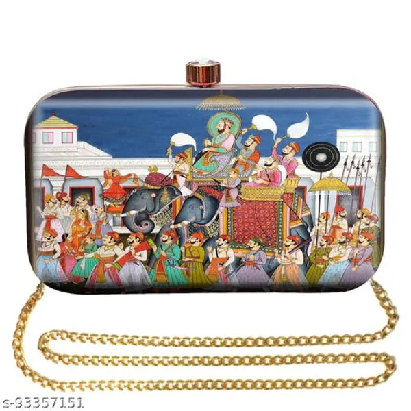Multicolor_Polyurethane_Clutch_For_Women