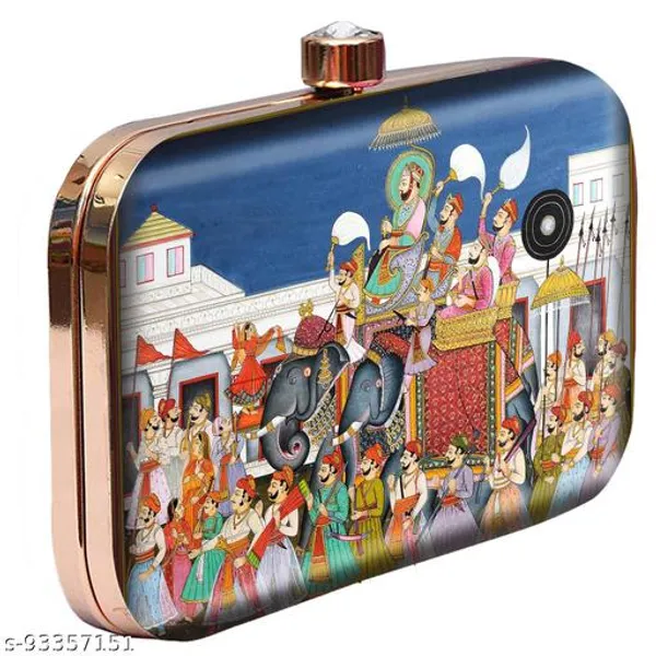 Multicolor_Polyurethane_Clutch_For_Women