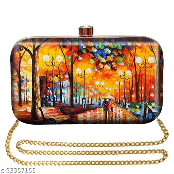 Multicolor_Polyurethane_Clutch_For_Women