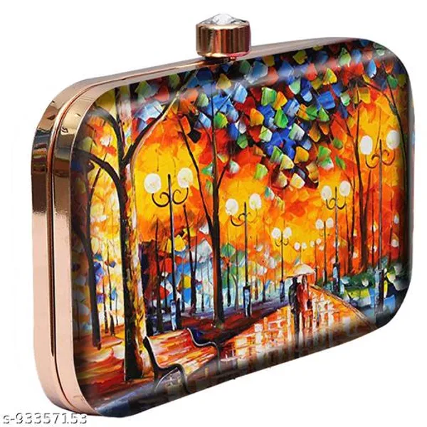 Multicolor_Polyurethane_Clutch_For_Women