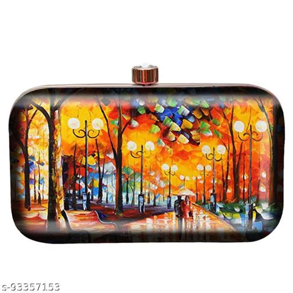 Multicolor_Polyurethane_Clutch_For_Women