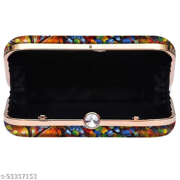 Multicolor_Polyurethane_Clutch_For_Women